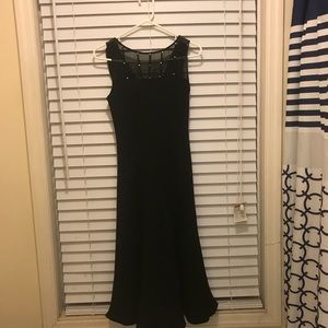 Size 12 black low back evening dress.